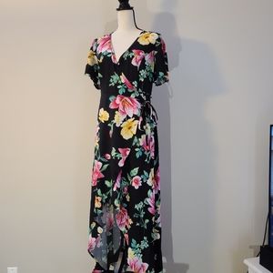 Floral wrap dress